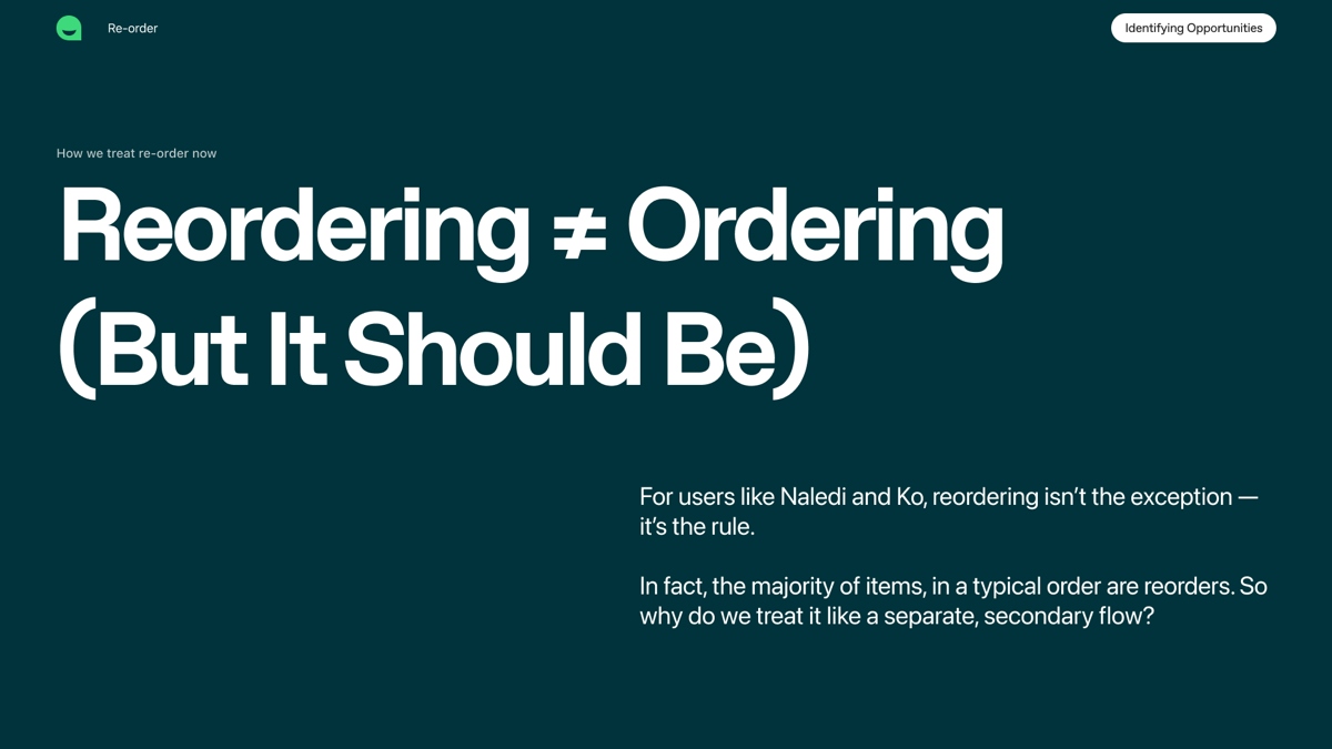 Reordering ≠ Ordering (but it should be)